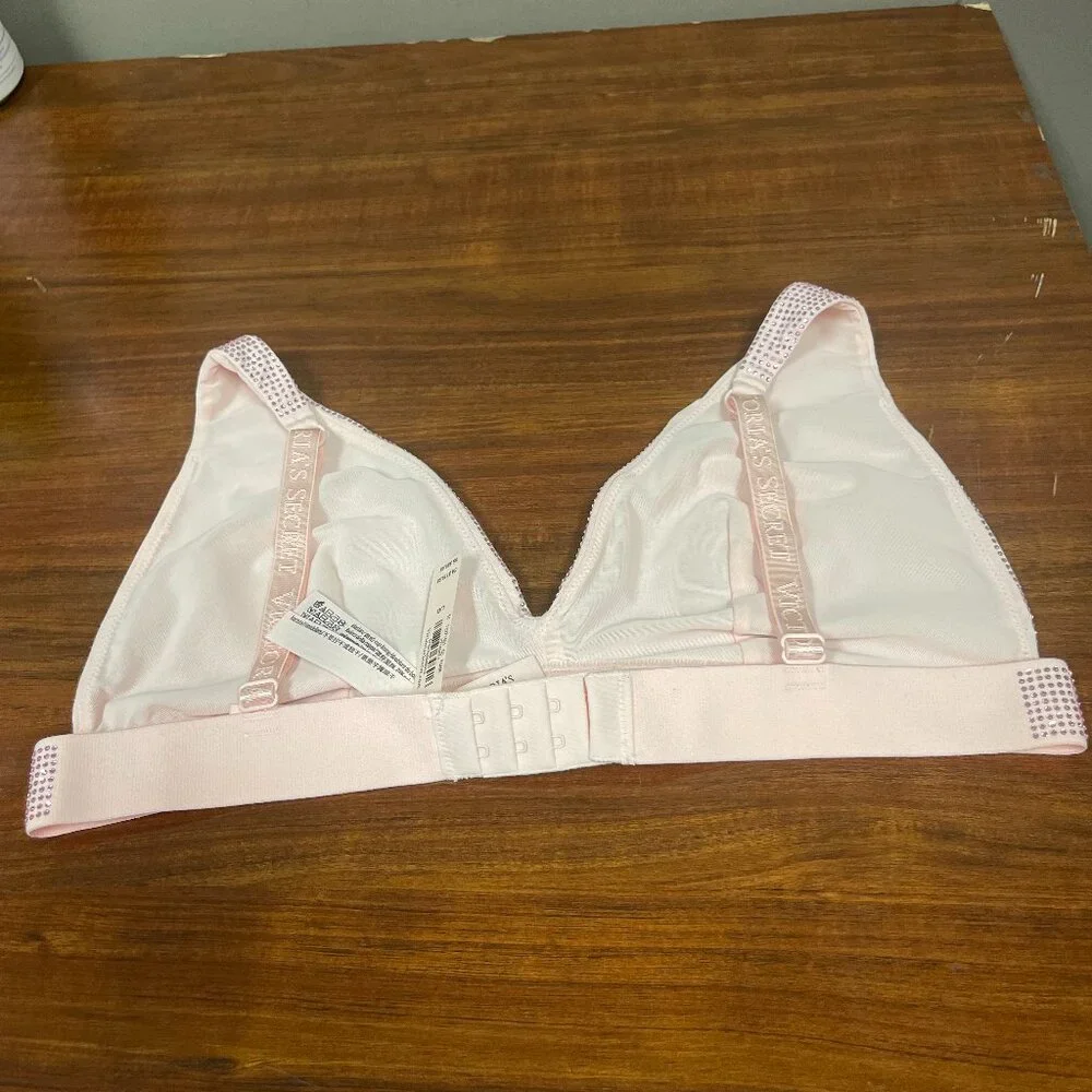 Victoria's Secret Pink Bedazzled Wireless Bralette Size Large - Picture 2 of 2